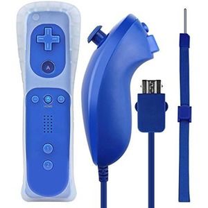 KUYOO Remote Controller - Nintendo Wii and Nunchuck Controllers w/ Silicon Case